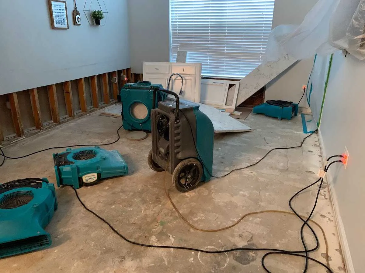 Dehumidifier in flood-cut room for Water Extraction & Removal in Santee